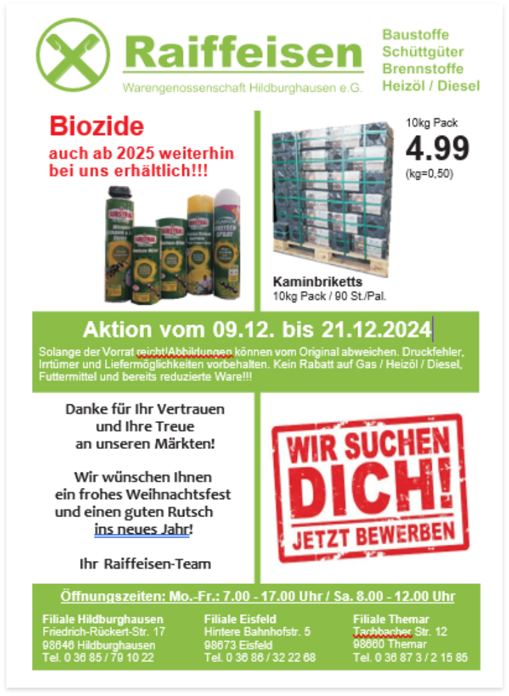 Angebot Dezember